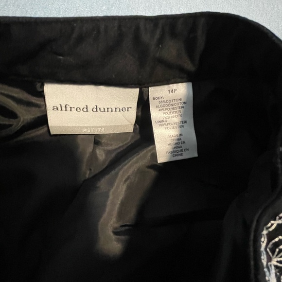 Alfred Dunner Black & White open Blazer Jacket size 14P - Picture 3 of 4